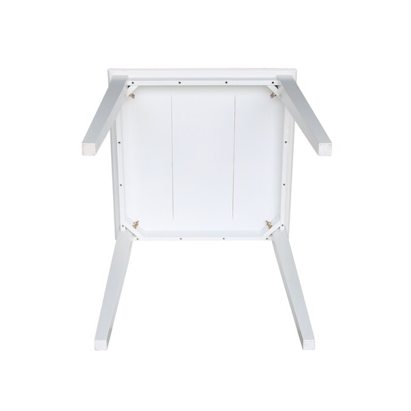 International Concepts Square Solid Wood Top Table, Counter Height, White, 30 in W, 30 in L, 36 in H, Wood, White - K08-3030-36S