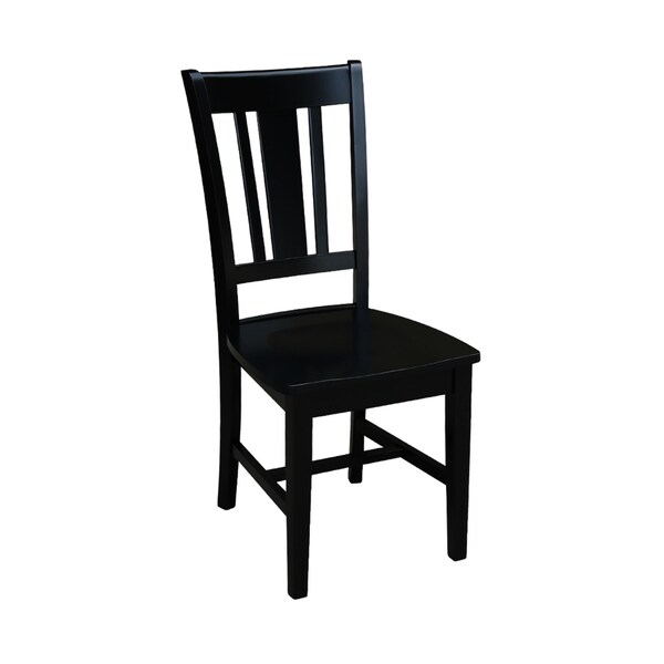 International Concepts 30 in. x 48 in. Solid Wood Dining Table with 4 Chairs - K01-3048-C46-10-4