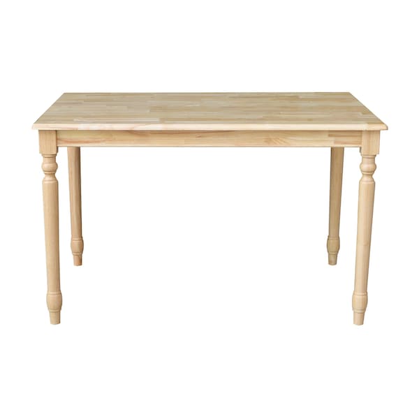 International Concepts 30 in. x 48 in. Solid Wood Dining Table with 4 Chairs - K01-3048-C46-10-4
