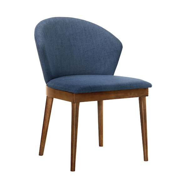 Armen Living Westmont and Juno Blue and Walnut 5 Piece Dining Set - SETWEDI5JNWABLU