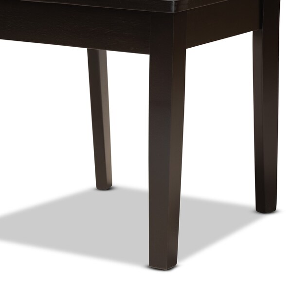 Baxton Studio Ani Modern and Contemporary Dark Brown Finished Wood 5-Piece Dining Set - 183-11430-8026-ZORO