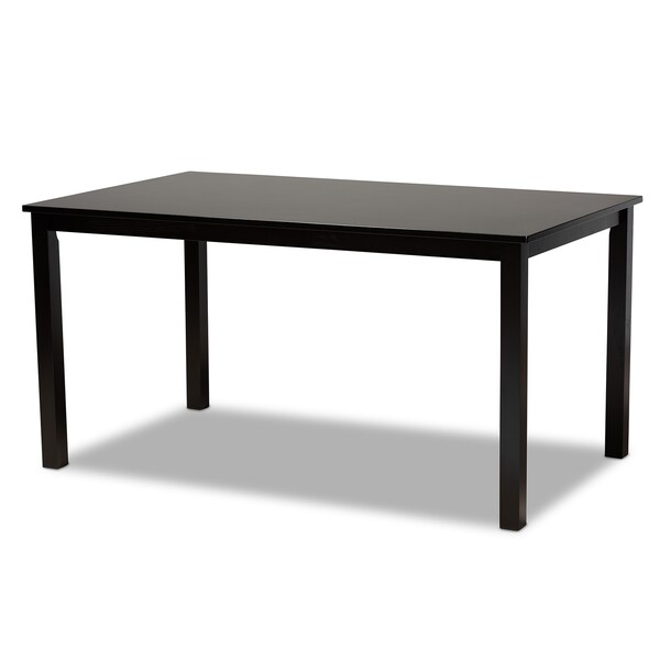 Baxton Studio Lucie Modern and Contemporary Sand Fabric and Dark Brown Finished Wood 7-Piece Dining Set - 174-10537-10519-ZORO