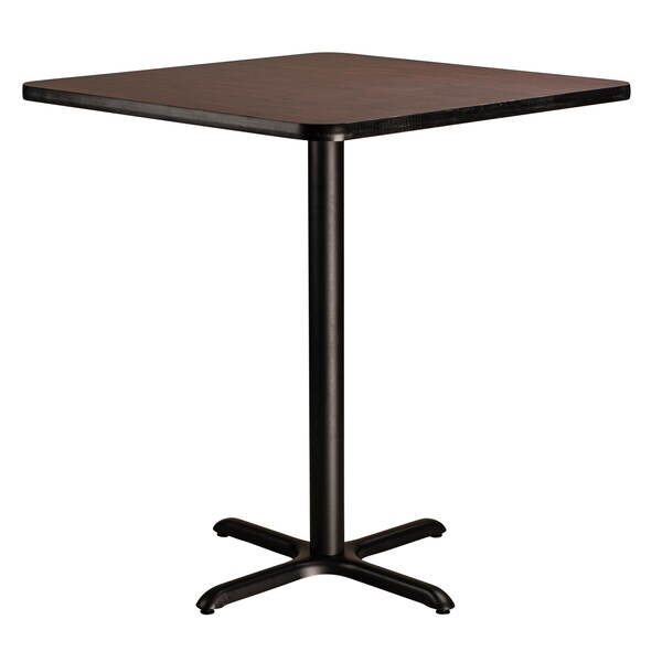 National Public Seating NPS Cafe Table, 36 Square, X Base, 42 Height - CT33636XBMY