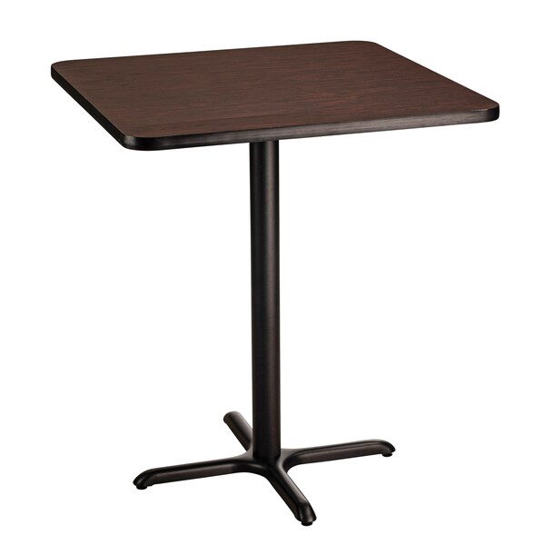 National Public Seating NPS Cafe Table, 36 Square, X Base, 42 Height - CT33636XBMY