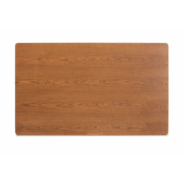 Baxton Studio Sahar Mid-Century Modern Transitional Walnut Brown Finished Wood Dining Table - 175-10840-ZORO