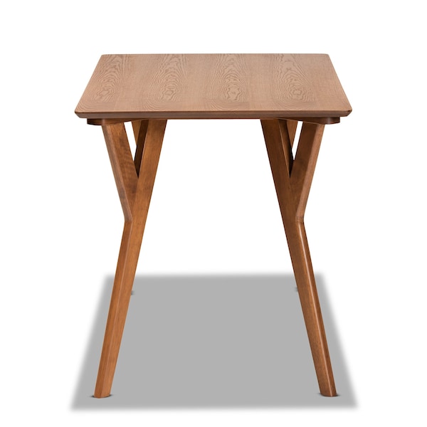 Baxton Studio Sahar Mid-Century Modern Transitional Walnut Brown Finished Wood Dining Table - 175-10840-ZORO