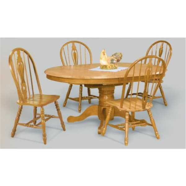 Seatsolutions Sunset Trading Butterfly Top Pedestal Dining Table- Light Oak - SE1209102