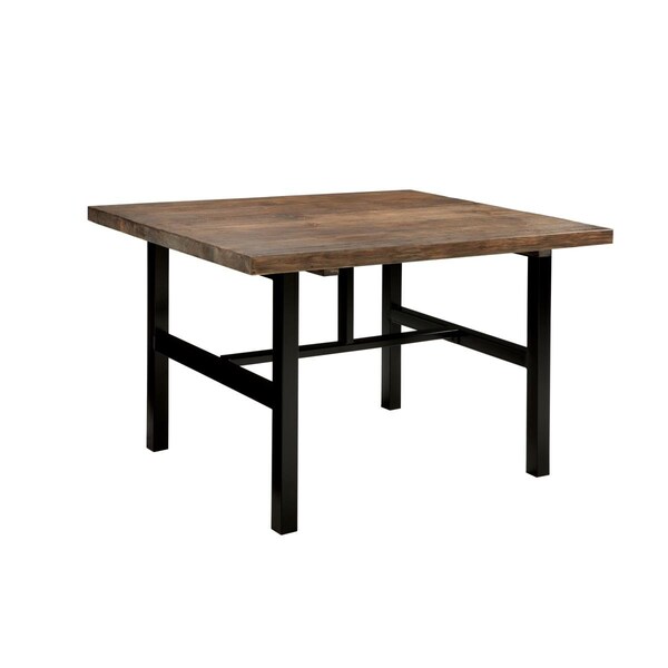 Kd Cama De Bebe Pomona Metal & Wood Dining Table Brown - KD3845414