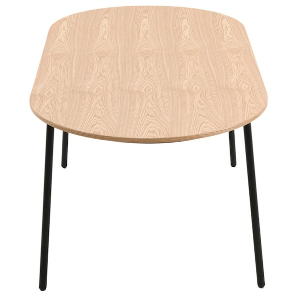 Leisuremod 82.7 in W, 29.5 in L, Manufactured Wood/Steel/Velvet, Natural Wood/Beige - TT84-CNW18-BG