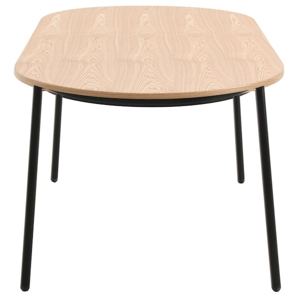 Leisuremod 82.7 in W, 29.5 in L, Manufactured Wood/Steel/Velvet, Natural Wood/Beige - TT84-CNW18-BG