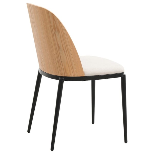 Leisuremod 82.7 in W, 29.5 in L, Manufactured Wood/Steel/Velvet, Natural Wood/Beige - TT84-CNW18-BG