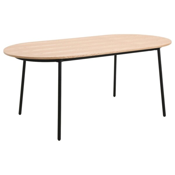 Leisuremod 82.7 in W, 29.5 in L, Manufactured Wood/Steel/Velvet, Natural Wood/Beige - TT84-CNW18-BG