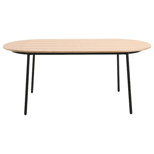 Leisuremod 82.7 in W, 29.5 in L, Manufactured Wood/Steel/Velvet, Natural Wood/Beige - TT84-CNW18-BG