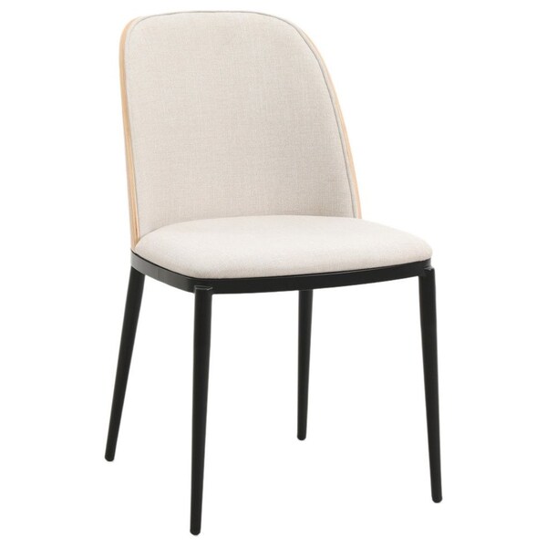 Leisuremod 82.7 in W, 29.5 in L, Manufactured Wood/Steel/Velvet, Natural Wood/Beige - TT84-CNW18-BG