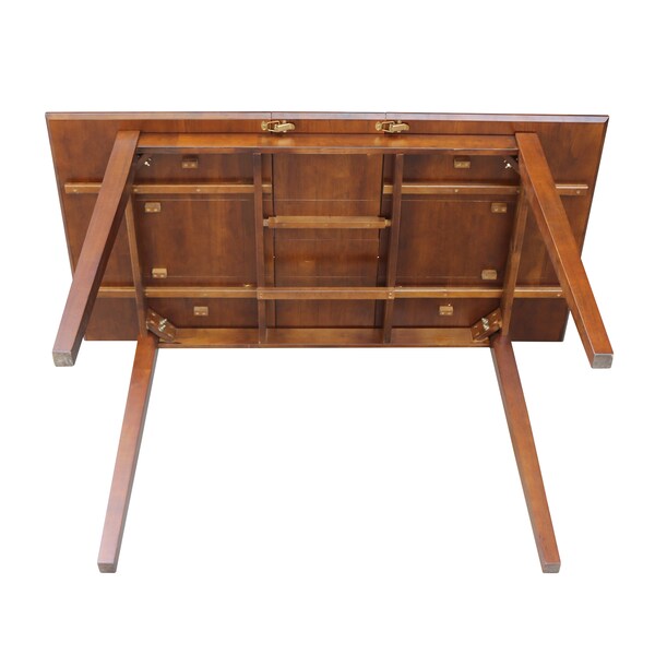 International Concepts Rectangle Table with Butterfly Extension, Counter Height, Espresso, 32 in W, 60 in L, 36 in H, Wood - K581-T32X-36S