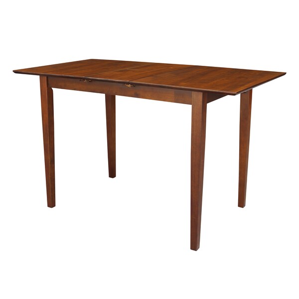International Concepts Rectangle Table with Butterfly Extension, Counter Height, Espresso, 32 in W, 60 in L, 36 in H, Wood - K581-T32X-36S