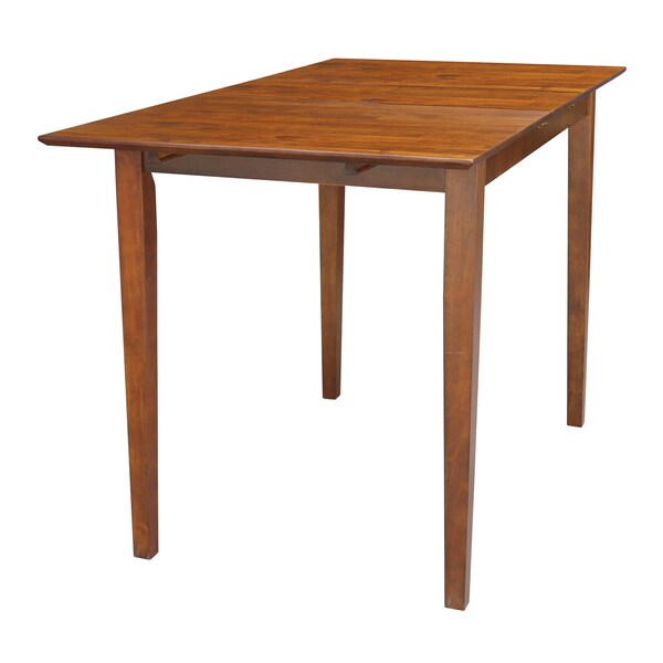 International Concepts Rectangle Table with Butterfly Extension, Counter Height, Espresso, 32 in W, 60 in L, 36 in H, Wood - K581-T32X-36S