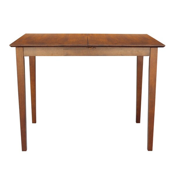 International Concepts Rectangle Table with Butterfly Extension, Counter Height, Espresso, 32 in W, 60 in L, 36 in H, Wood - K581-T32X-36S