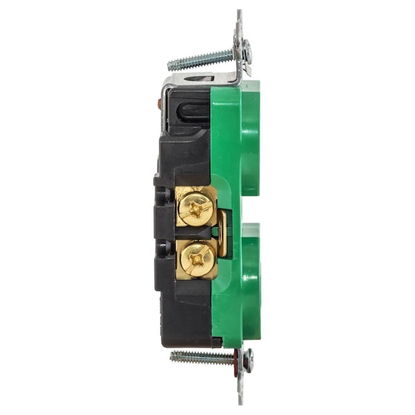 Hubbell Wiring Device-Kellems Hospital Grade Duplex Receptacle -Slender/Compact - HBL8300HGN