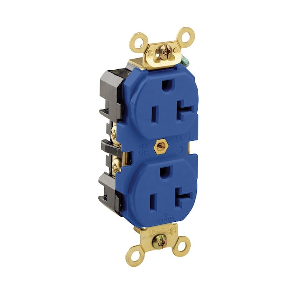 Leviton ELECTRICAL RECEPTACLES 5-20R ING GRD RECEP BRASS STRAP BLUE - 5362-BU