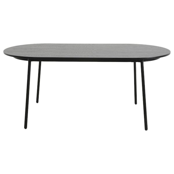 Leisuremod Oval 70.9 in W, 29.5 in L, MDF/Steel, Black - TT70BL