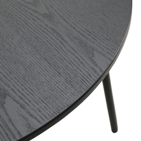 Leisuremod Oval 70.9 in W, 29.5 in L, MDF/Steel, Black - TT70BL