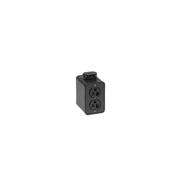Woodhead PORTBLE OUTLET BOX - BLACK (2)NEMA5-15BL - 3000-1BLK