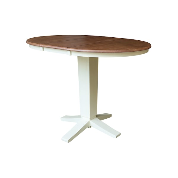 Whitewood Industries Rectangular Extension Dining Table W/ 6 Counter Height Stools, 36 in W, 36.1 in L, 48 in H, 7 - K79-36RXT-23-S402-6