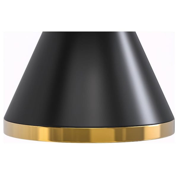 Leisuremod Round 60 in W, 29.5 in L, Glass/Steel, Black - QRBL-60BL-G