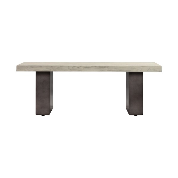 Armen Living Abbey Concrete and Gray Oak Wood Dining Table - LCAJDIGR