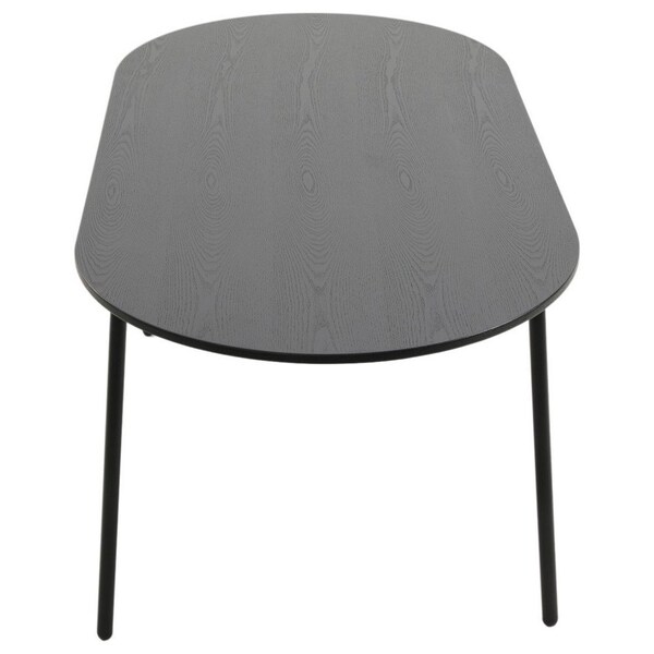 Leisuremod 82.7 in W, 29.5 in L, Manufactured Wood/Steel/Suede Fabric, Black/Charcoal - TT84-CBL18-CH