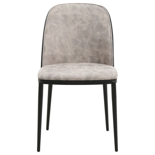Leisuremod 82.7 in W, 29.5 in L, Manufactured Wood/Steel/Suede Fabric, Black/Charcoal - TT84-CBL18-CH