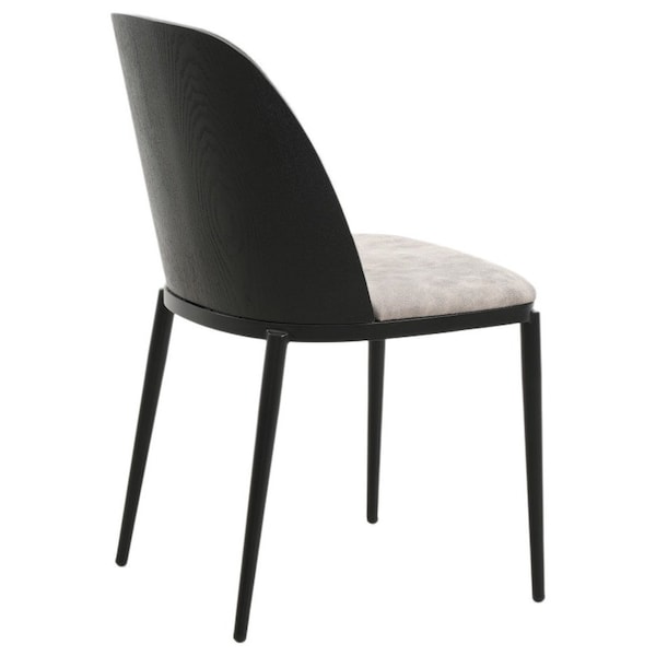 Leisuremod 82.7 in W, 29.5 in L, Manufactured Wood/Steel/Suede Fabric, Black/Charcoal - TT84-CBL18-CH