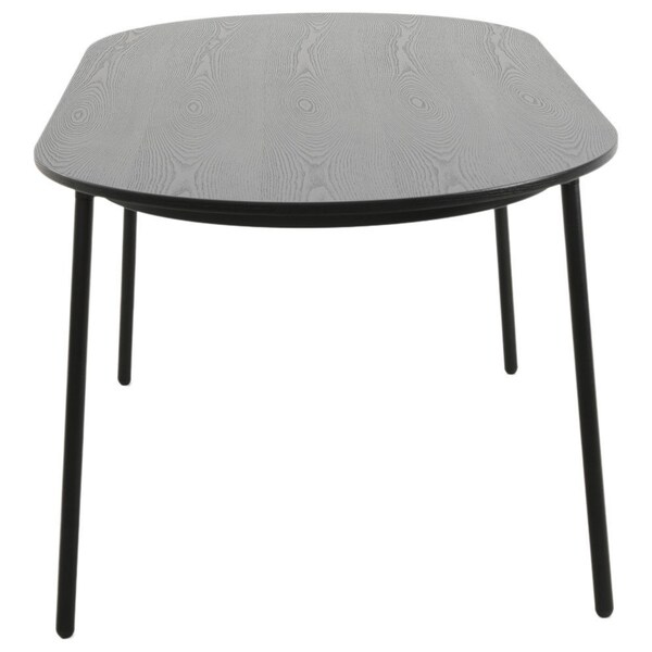 Leisuremod 82.7 in W, 29.5 in L, Manufactured Wood/Steel/Suede Fabric, Black/Charcoal - TT84-CBL18-CH