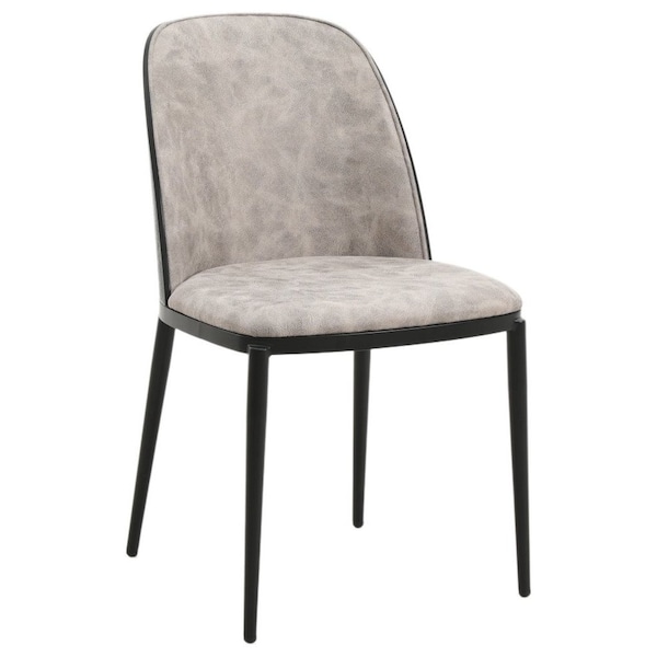 Leisuremod 70.9 in W, 29.5 in L, Manufactured Wood/Steel/Suede Fabric, Black/Charcoal - TT70-CBL18-CH