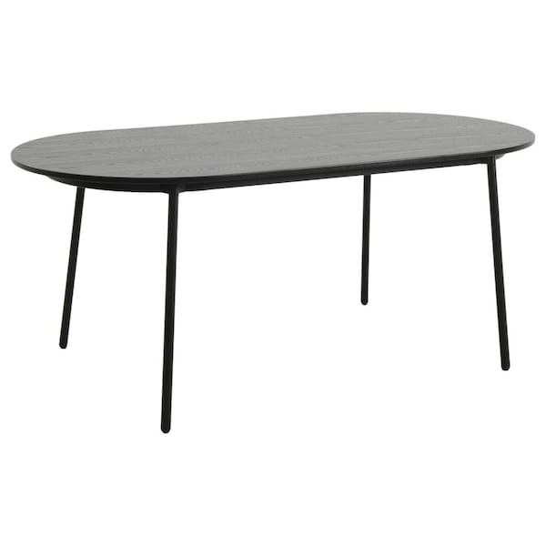 Leisuremod 70.9 in W, 29.5 in L, Manufactured Wood/Steel/Suede Fabric, Black/Charcoal - TT70-CBL18-CH