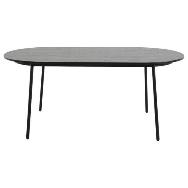 Leisuremod 70.9 in W, 29.5 in L, Manufactured Wood/Steel/Suede Fabric, Black/Charcoal - TT70-CBL18-CH