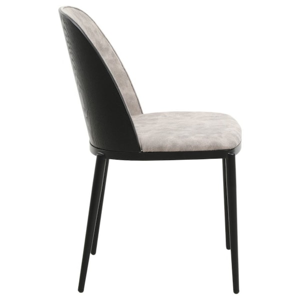 Leisuremod 70.9 in W, 29.5 in L, Manufactured Wood/Steel/Suede Fabric, Black/Charcoal - TT70-CBL18-CH