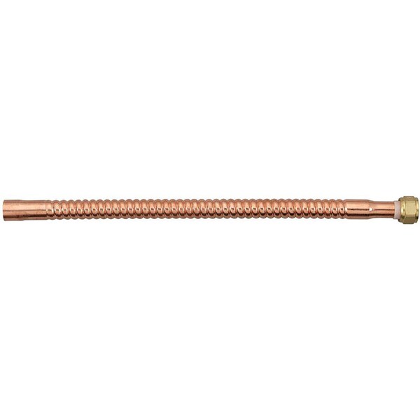 Copper Flex Homewerks 3/4 in. FIP X 3/4 in. D Sweat 24 in. Copper Water Heater Supply Line - 7211-24-34FIP-S