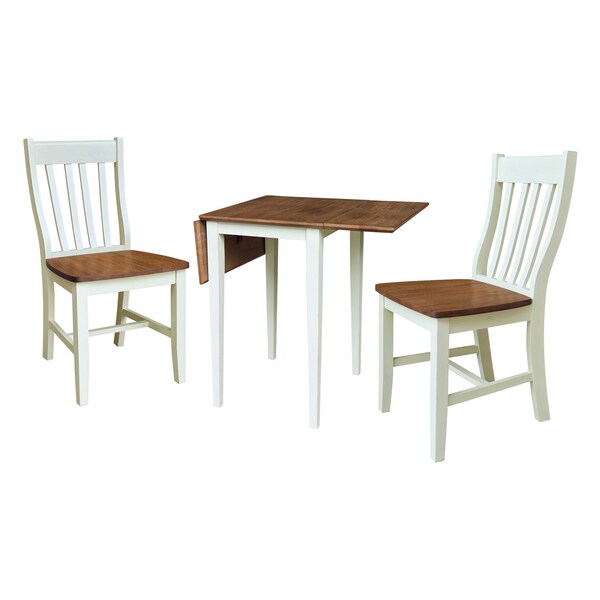 Whitewood Industries Rectangular Drop Leaf Dining Tables, 36 in W, 29 in L, 22 in H, Parawood, Hickory/Shell - K79-2236D-C61-2