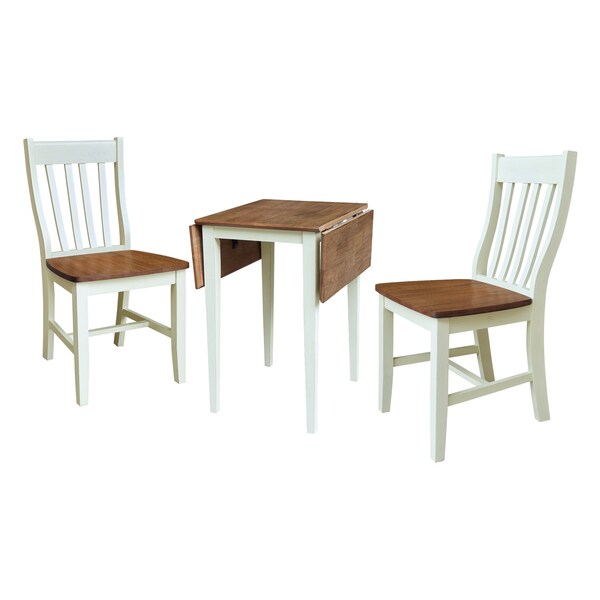 Whitewood Industries Rectangular Drop Leaf Dining Tables, 36 in W, 29 in L, 22 in H, Parawood, Hickory/Shell - K79-2236D-C61-2