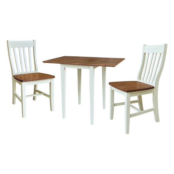 Whitewood Industries Rectangular Drop Leaf Dining Tables, 36 in W, 29 in L, 22 in H, Parawood, Hickory/Shell - K79-2236D-C61-2
