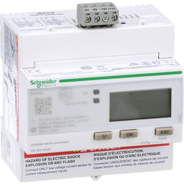 Schneider Electric IEM3465 energy meter - BACnet - 1 DI - 1 DO - multi-tariff - LVCT - A9MEM3465