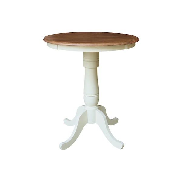 Whitewood Industries Rectangular Fixed Top Table W/ 2 Stools, 30 in W, 35.1 in L, 30 in H, Parawood, Hickory/Shell - K79-30RT-6B-S6172-2