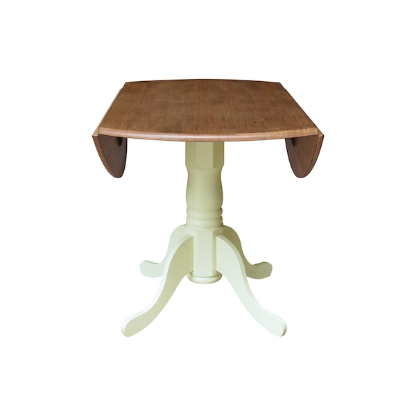 Whitewood Industries Rectangular Dual Drop Leaf Dining Table, 42 in W, 29.5 in L, 42 in H, Parawood, Hickory/Shell - T79-42DP