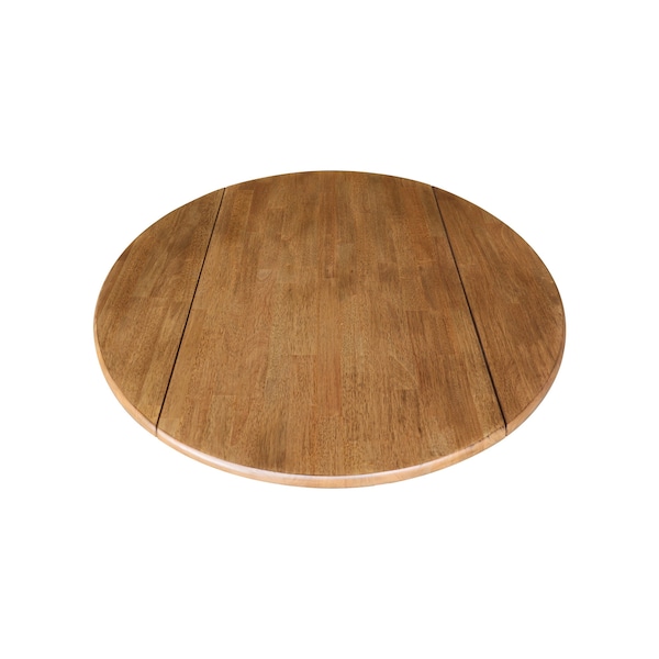 Whitewood Industries Rectangular Dual Drop Leaf Dining Table, 42 in W, 29.5 in L, 42 in H, Parawood, Hickory/Shell - T79-42DP