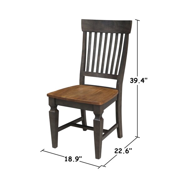 International Concepts Round 42 in W, 42 in L, 29.5 in H, Wood, Hickory/Washed Coal - K45-42DPT-C65-2
