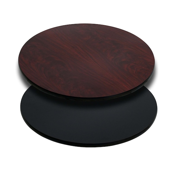 Flash Furniture Round Table Top with Black or Mahogany R - XU-RD-30-MBT-GG