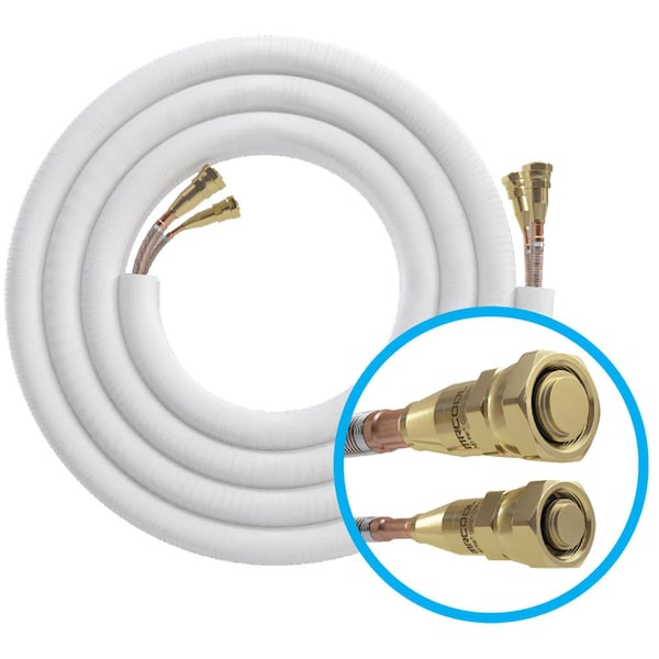 Mrcool R-410A Charged Line Set, 25ft 1/4 x 1/2 - DIY25-1412