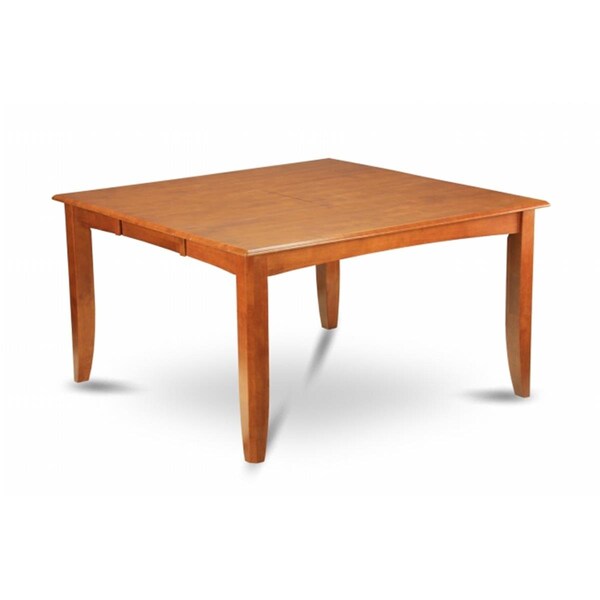 East West Furniture Parfait Square Dining Table With 18 in self storage leaf - PFT-SBR-T